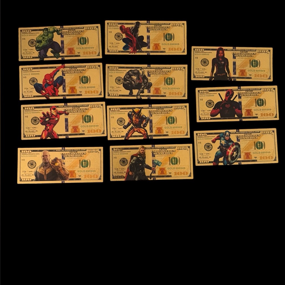 Superhero Novelty Dollar Bills